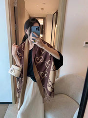 New Luxury autumn and winter  cashmere warm shawl tassel scarf