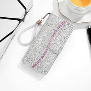 Shiny wallet crystal wrist phone case