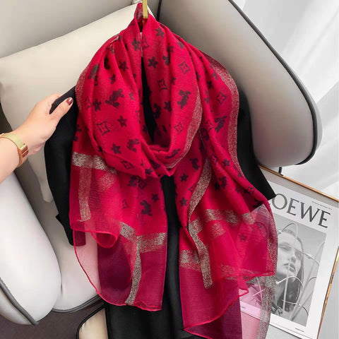 New Fashion Silk Wool Blended All-match Shawl Scarf