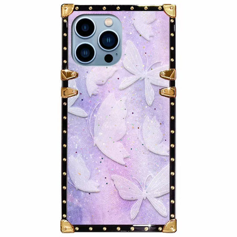 Luxury butterfly Square  Phone Case for iPhone