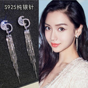 2022 tassel long zircon earrings