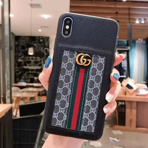 Stitching leather phone case