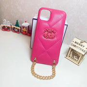 Luxury leather chain phone case