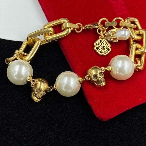 New Skull Pearl Bracelet