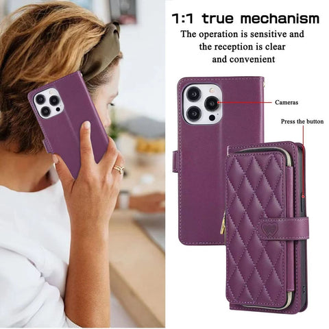 Luxury wallet hold  leather phone case for iphone