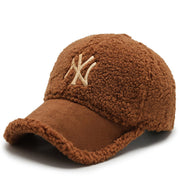 Lamb hair baseball cap