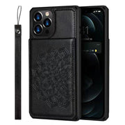 Luxury Card Bracket leather phone case for iphone