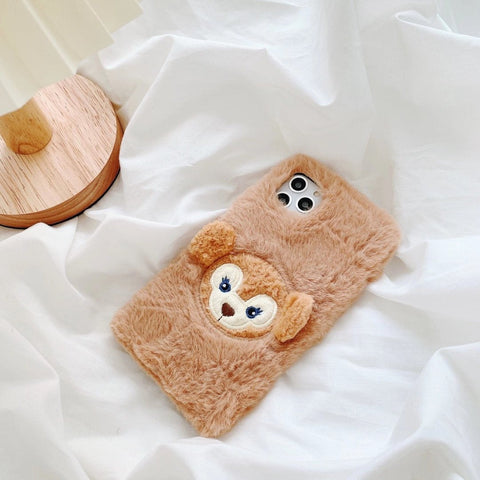 Plush rabbit phone case