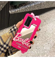 Cartoon makeup mirror phone case