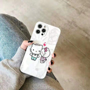 Cute kiss cat soft phone case