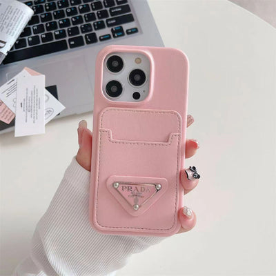 Luxury leather card case phone case for iphone