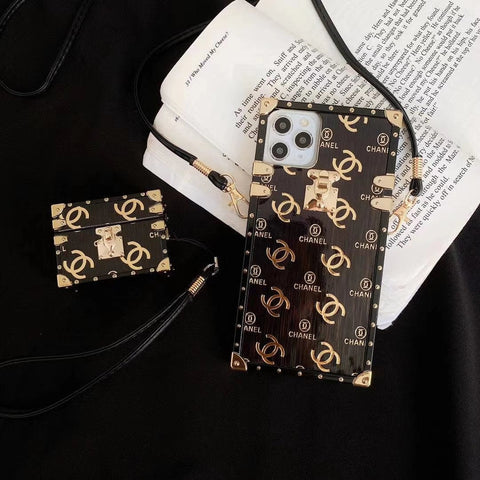 Fashion printing Square phone case and Airpods case