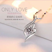 95 sterling silver necklace female ins clavicle pendant