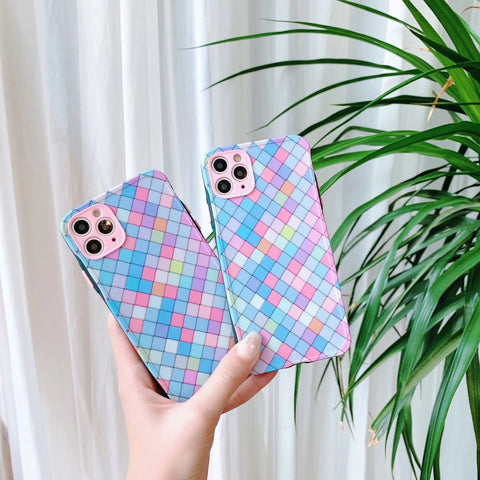 Rainbow rhombus phone case