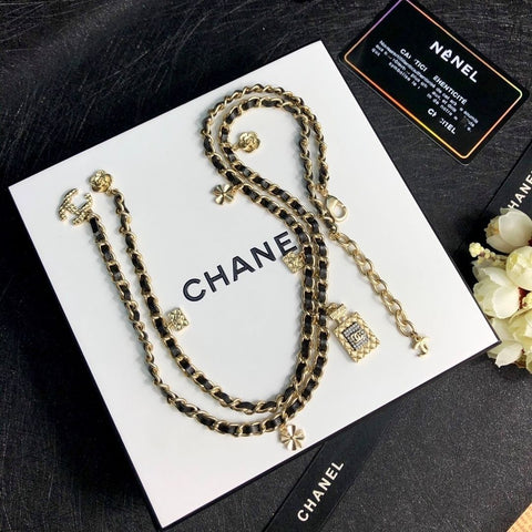 2022 alloy small fragrance double C high-grade necklace