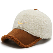 Lamb hair baseball cap