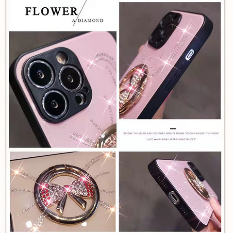 Diamond Bowknot Stand Phone Case for iphone