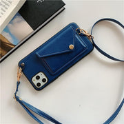 Leather Wallet Lanyard Phone Case