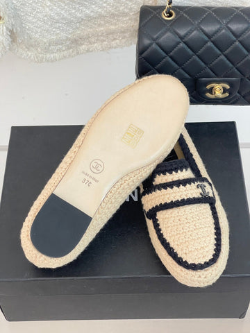 2023 CC new knitted wool loafers -S43