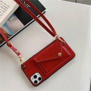 Leather Wallet Lanyard Phone Case