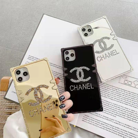 Diamond mirror square phone case  for  Samsung