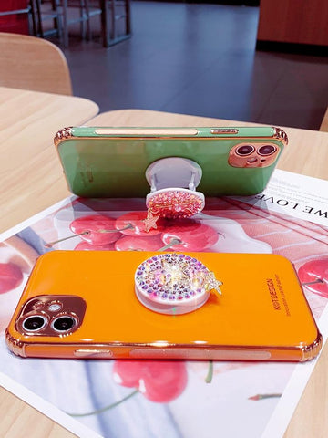 Fashion diamond electroplating phone case