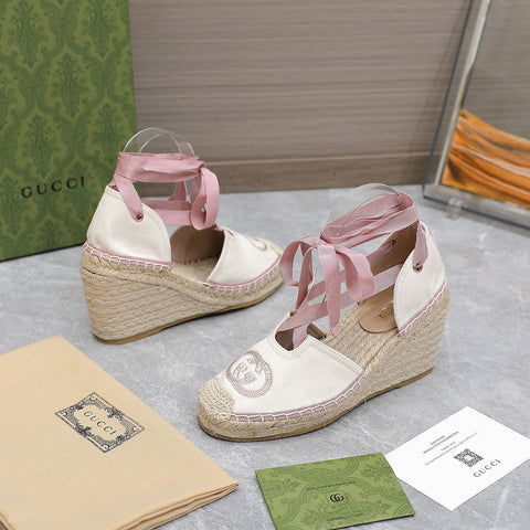 2023 GG Cotton Canvas Sandals-S58