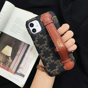 Fashion Genuine Leather Wristband Phone Case