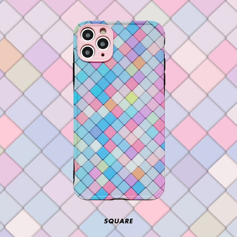 Rainbow rhombus phone case