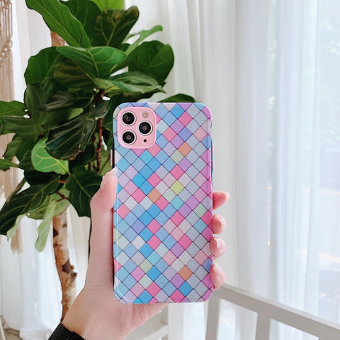 Rainbow rhombus phone case