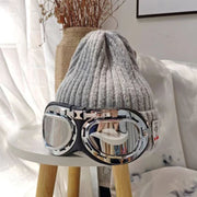 Fashion New Skiing with glasses knitted hat