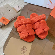 2023 Autumn and Winter lamb hair slippers