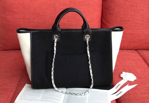 Cc tote black and white