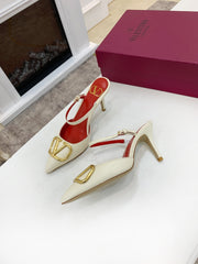 V heels white 7.5cm 34-41