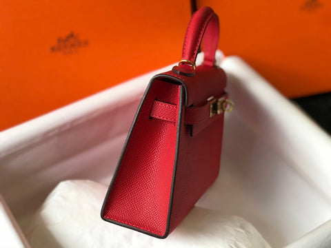 H e r m e s mini Kelly 19cm red