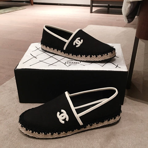 Chanel black espadrilles