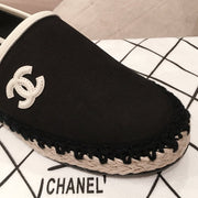 Chanel black espadrilles