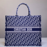 D book tote blue 41 cm