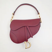 D saddle burgundy