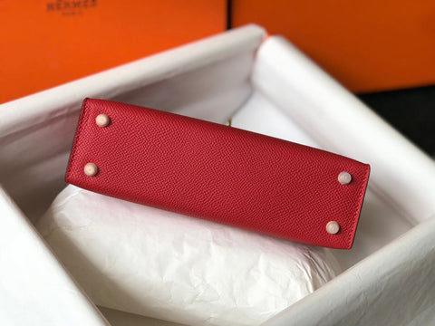 H e r m e s mini Kelly 19cm red