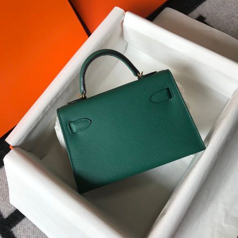 H e r m e s mini Kelly 19cm green