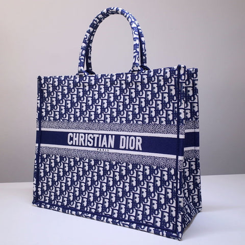 D book tote blue 41 cm