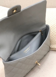 C handbag gray clutch