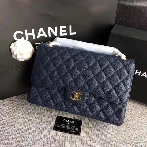 Chanel caviar navy 30cm