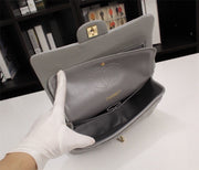 handbag gray gold or silver