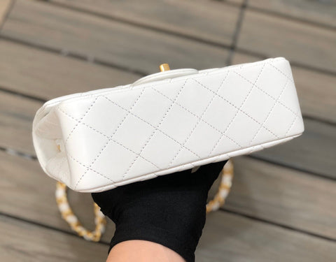 White handbag 20cm