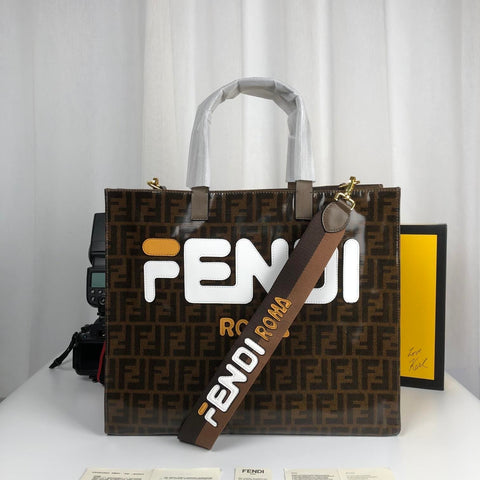 F endi brown tote