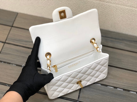 White handbag 20cm