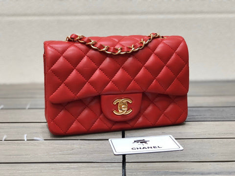 red 20cm handbag