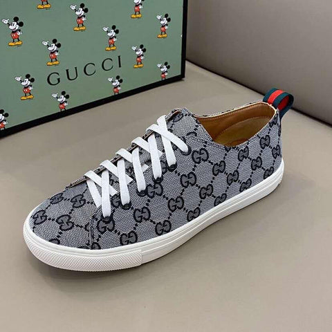 GG sneakers gray white